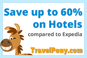 Save up to 60% on Hotels compared to Expedia - TravelPony.com